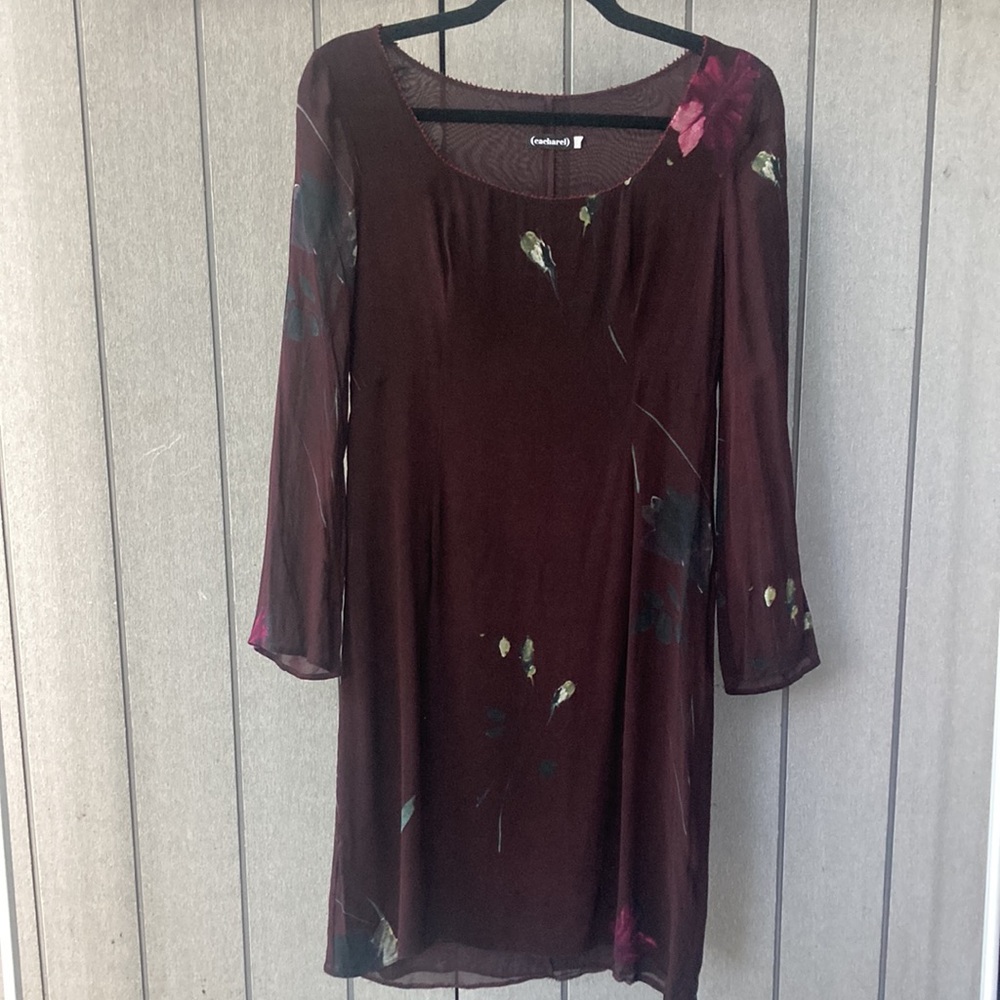 CACHAREL vintage purple floral dress